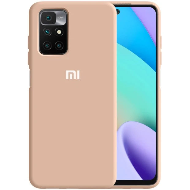 Силикон Original 360 Case Logo Xiaomi Redmi 10 (Пудровый)