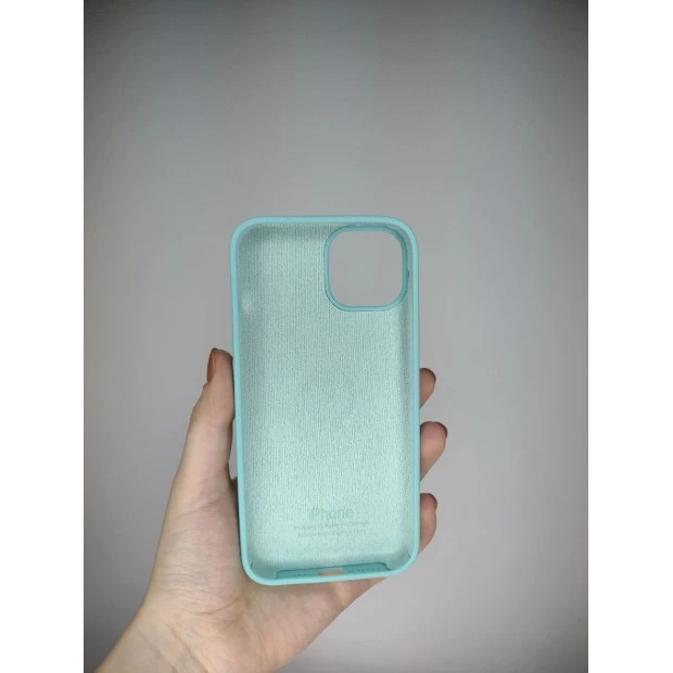 Силіконовий оригінальний чохол Round для Apple iPhone 14 (23) Морський синій