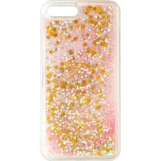 Силикон Liquid Fashion Apple iPhone 7 Plus / 8 Plus (Pink Stars)