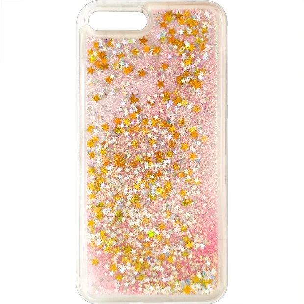 Силикон Liquid Fashion Apple iPhone 7 Plus / 8 Plus (Pink Stars)