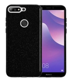 Силикон Glitter Huawei Y7 (2018) / Y7 Prime (2018) / Honor 7C Pro (Чёрный)