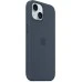 Силіконовий чохол з MagSafe для Apple iPhone 15 (Storm Blue) (Оригінал)