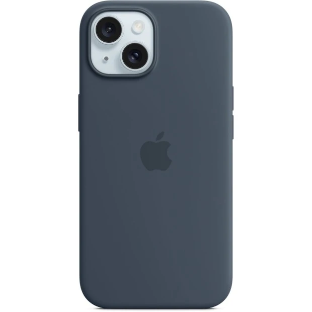 Силіконовий чохол з MagSafe для Apple iPhone 15 (Storm Blue) (Оригінал)
