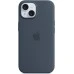 Силіконовий чохол з MagSafe для Apple iPhone 15 (Storm Blue) (Оригінал)