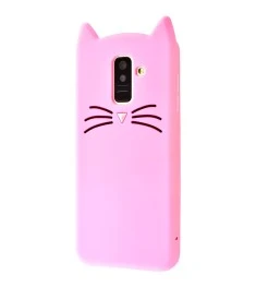 Силикон Kitty Case Samsung Galaxy A6 Plus (2018) A605 (розовый)
