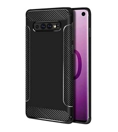 Силикон Soft Carbon Samsung Galaxy S10 Plus (Чёрный)