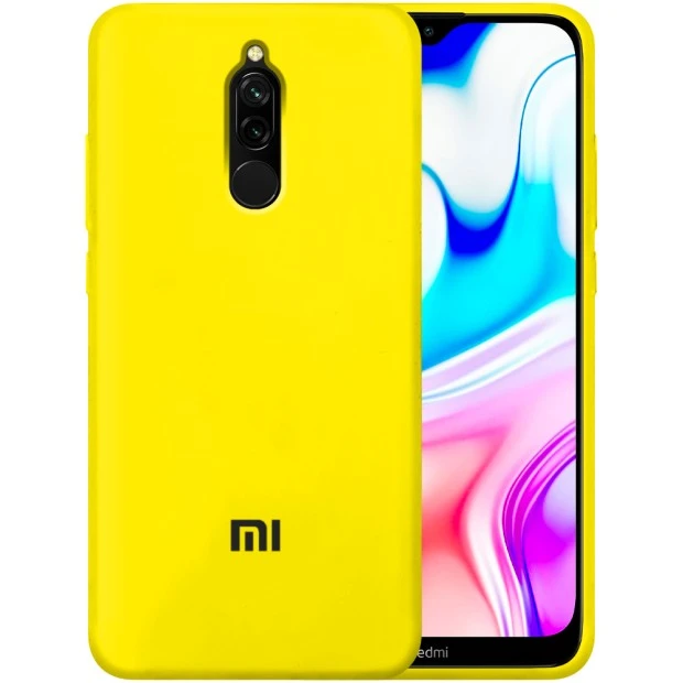 Силикон Original 360 Case Logo Xiaomi Redmi 8 (Жёлтый)