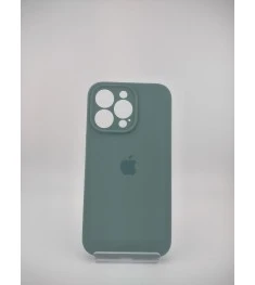 Силіконовий оригінальний чохол RoundCam для Apple iPhone 13 Pro (55) чорно-зелен..