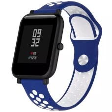 Ремешок Sport Xiaomi Amazfit / Samsung Gear S2 22mm (Сине-белый)
