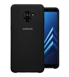 Силикон Original Case Samsung Galaxy A8 Plus (2018) A730 (Чёрный)