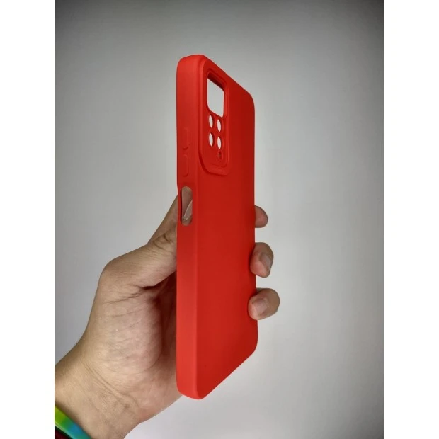 Силикон Original Xiaomi Redmi Note 11 Pro (ShutCam) (Красно-оранжевый)