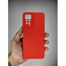 Силикон Original Xiaomi Redmi Note 11 Pro (ShutCam) (Красно-оранжевый)