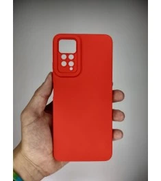 Силикон Original Xiaomi Redmi Note 11 Pro (ShutCam) (Красно-оранжевый)