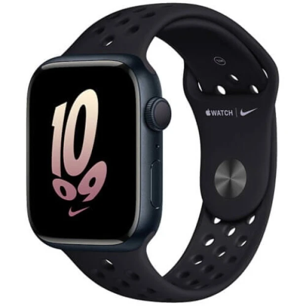 Смарт-часы Apple Watch Series 8 45mm (Black) (Black Sport) (Grade A+) 100% Б/У O