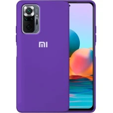Силикон Original 360 Case Logo Xiaomi Redmi Note 10 Pro / Note 10 Pro Max (Фиолетовый)