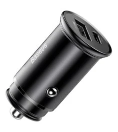 Car Charger Adapter Circular Metal PPS CCYS-C01 30W (Support VOOC) 1USB  /  1Typ..