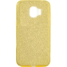Силиконовый чехол Glitter Samsung J2 (2018) J250 (Золотой)