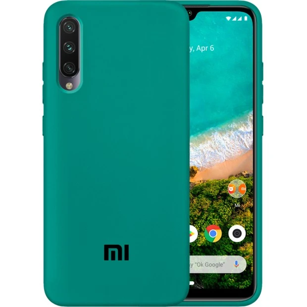 Силикон Original 360 Case Logo Xiaomi Mi A3 (Тёмно-зелёный)