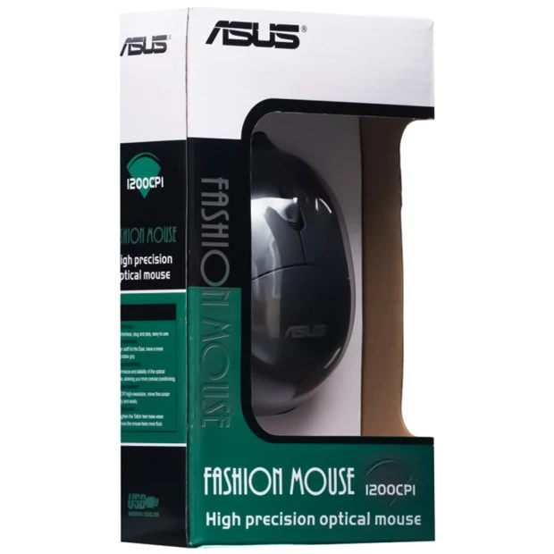 Мышь проводная Asus 1200 CPI (Чёрный)