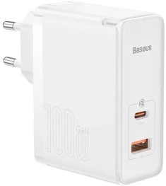 СЗУ-адаптер Baseus GaN5 Pro CCGP100202 140W (2Type-C / 1USB) + кабель Type-C - T..