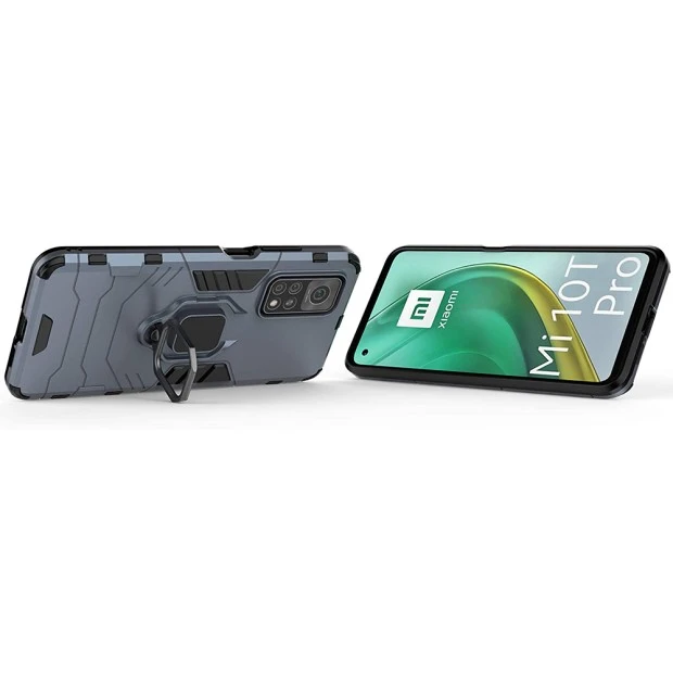 Бронь-чехол Ring Armor Case Xiaomi Mi 10T / Mi 10T Pro (Пыльная бирюза)