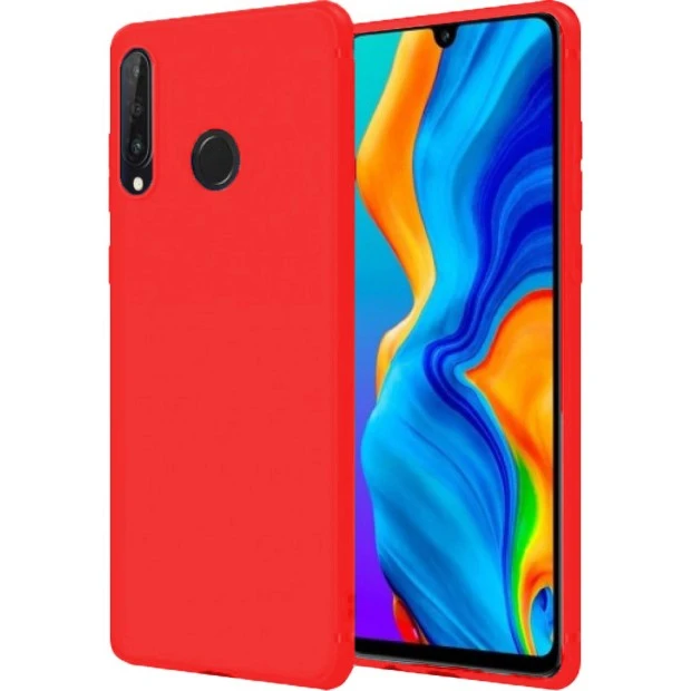Силиконовый чехол iNavi Color Huawei P30 Lite (Красный)