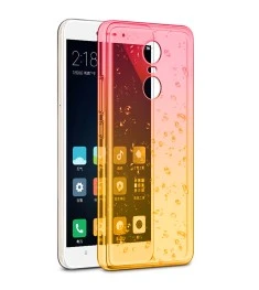 Силикон Rain Gradient Xiaomi Redmi Note 4x (Розово-желтый)