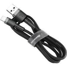 USB-кабель Baseus Cafule 2.4A (0.5м) (Lightning) (Чорний / Сірий) CALKLF-AG1