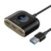 Переходник USB HUB Baseus Square round 4 in 1 USB HUB Adapter (4 порта) (Чёрный) Переходник USB HUB Baseus Square round 4 in 1 USB HUB Adapter (4 порта) (Чёрный)