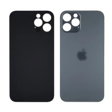 Заднее стекло корпуса для Apple iPhone 12 Pro Pacific blue (синее) (Big hole) Original