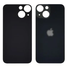 Заднее стекло корпуса для Apple iPhone 13 mini Midnight (чёрное) (Big hole)