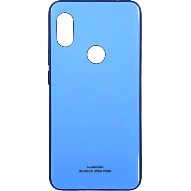 Обкладинка зі скла для Xiaomi Redmi Note 6  /  Note 6 Pro (блакитна)