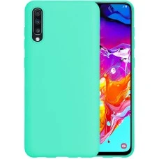 Силиконовый чехол iNavi Color Samsung Galaxy A70 (2019) (Бирюзовый)