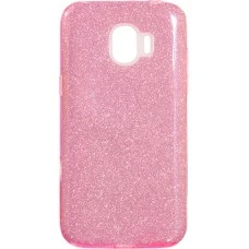 Силиконовый чехол Glitter Samsung J2 (2018) J250 (розовый)