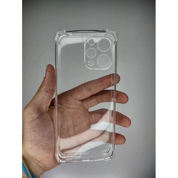 Чехол силиконовый 6D Xiaomi Redmi 12 4G (Прозрачный)