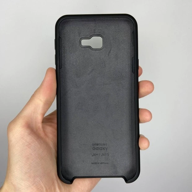 Оригінальний силіконовий чохол с логотипом для Samsung Galaxy J4 Plus (2018) J415 (чорний)