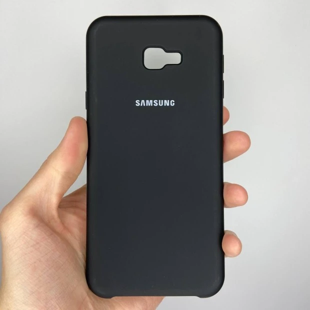 Оригінальний силіконовий чохол с логотипом для Samsung Galaxy J4 Plus (2018) J415 (чорний)