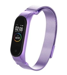 Ремешок Milanese Loop Xiaomi Mi Band 3 / Mi Band 4 (Сиреневый)