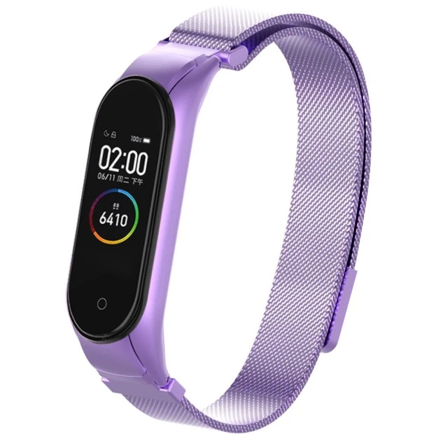 Ремешок Milanese Loop Xiaomi Mi Band 3 / Mi Band 4 (Сиреневый)