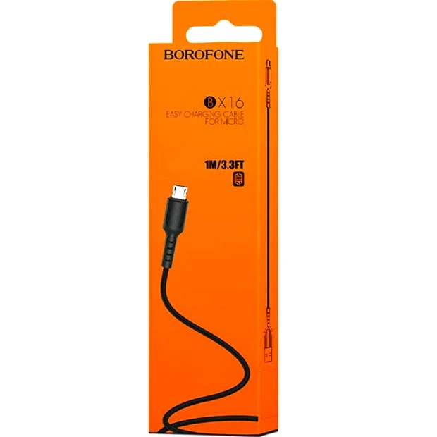 USB-кабель Borofone BX16 (MicroUSB) (Чёрный)