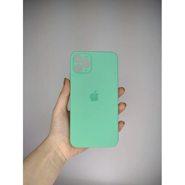 Силіконовий чохол Original Square RoundCam для Apple iPhone 11 Pro Max (49) Аквамарин.