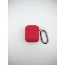 Чехол для наушников Full Silicone Case with Microfiber Apple AirPods (04) Rose Red