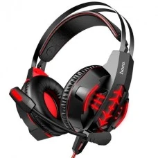 Проводные накладные наушники-гарнитура Hoco W102 Cool (Красный)