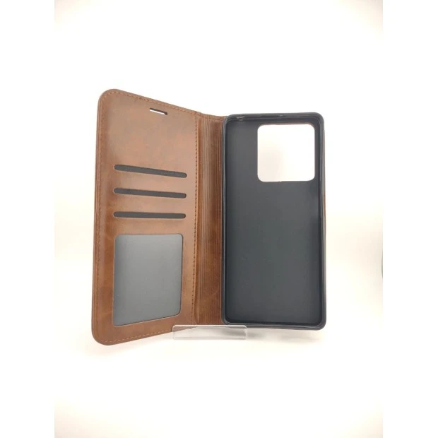 Чохол-книжка Leather Elegant Xiaomi Redmi Note 13 5G (Коричневий)