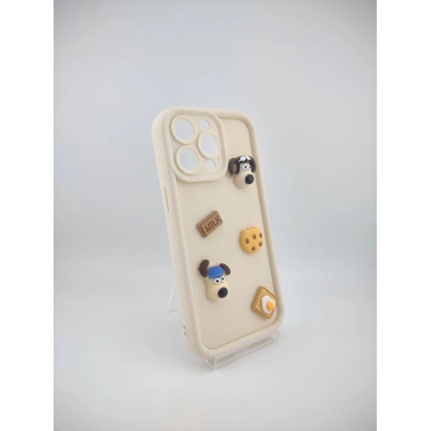 Чехол Pretty Things Case Apple iPhone 15 Pro Max (White/Cookie)