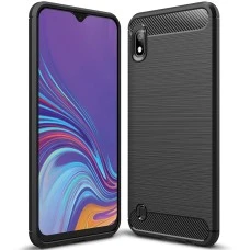 Силикон Polished Carbon Samsung Galaxy A10 (2019) (Чёрный)