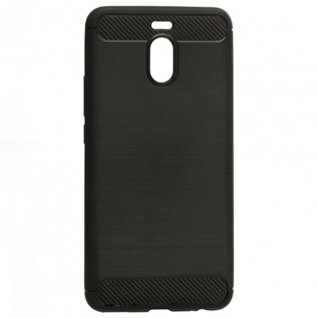 Силиконовый чехол Polished Carbon Meizu M6 Note (Черный)