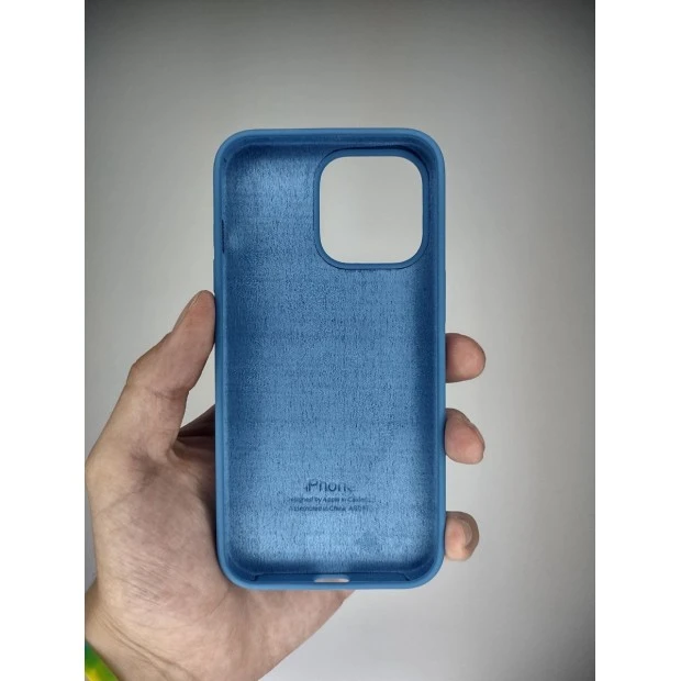 Силіконовий чохол Original Round для Apple iPhone 13 Pro (синій денім)