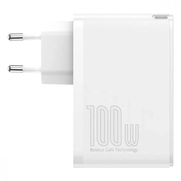 СЗУ-адаптер Baseus GaN2 Pro 100W (2Type-C / 2USB) (Белый) CCGAN2P-L02
