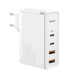 СЗУ-адаптер Baseus GaN2 Pro 100W (2Type-C / 2USB) (Белый) CCGAN2P-L02